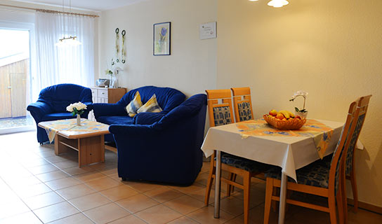 Ferienwohnung 7 in Haselünne: 40 m² für bis zu 2 Personen mit Balkon und gemütlicher Ausstattung auf dem Ferienhof Niemann im Emsland.